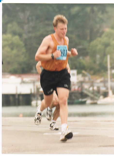 Mike Greenfield, maybe five miles into the 2001 SF Marathon