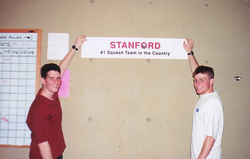 Mark Goldenson and Mike Greenfield, showing the future of Stanford Squash